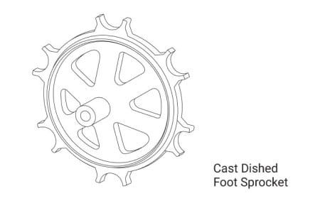 Foot Sprockets - Cast Dished