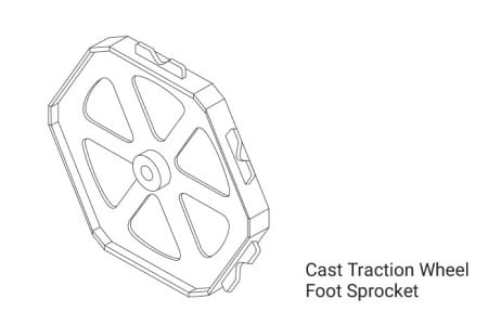 Foot Sprockets - Cast Traction Wheel