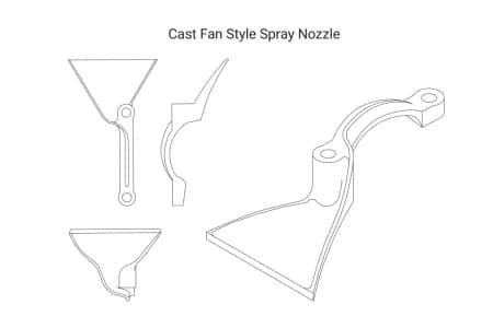 Spray Wash Systems - Cast Fan Style Spray Nozzle